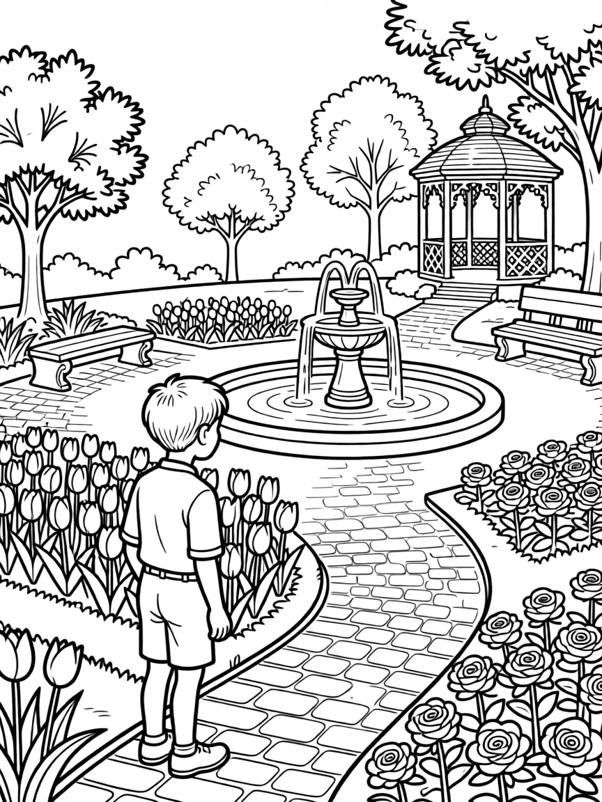 A garden designed by a famous historical figure