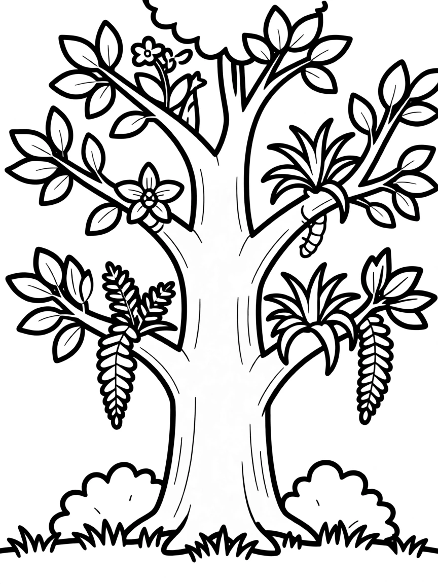 Plants that grow within other plants (epiphytes)