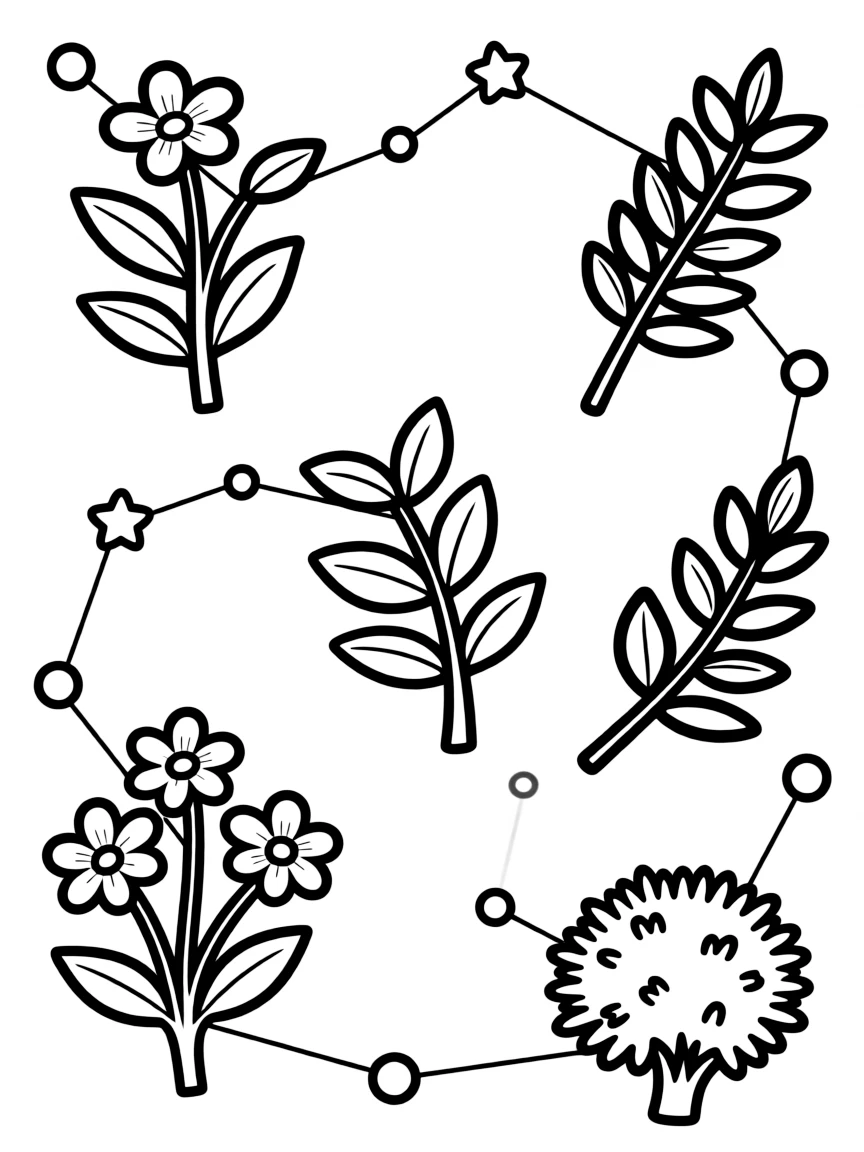 Plants arranged to represent constellations
