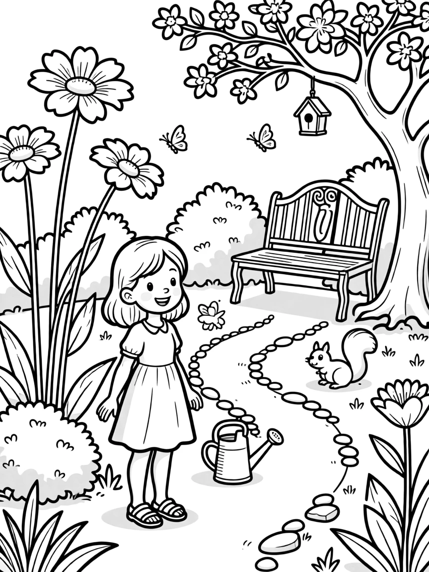 A garden inspired by a favorite story or movie