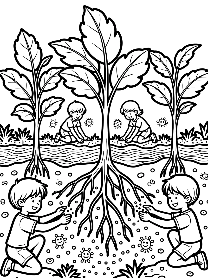 A close-up of how plants clean contaminated soil