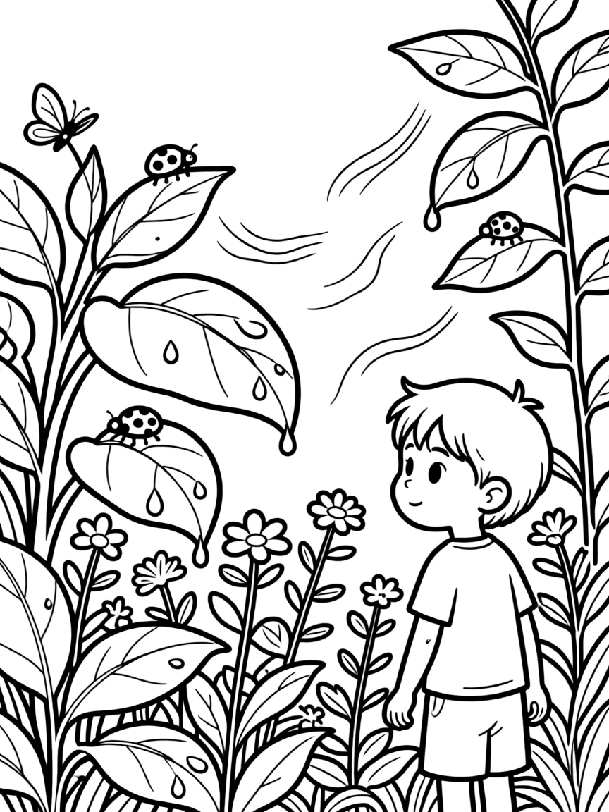 A close-up of how plants create their own microclimate