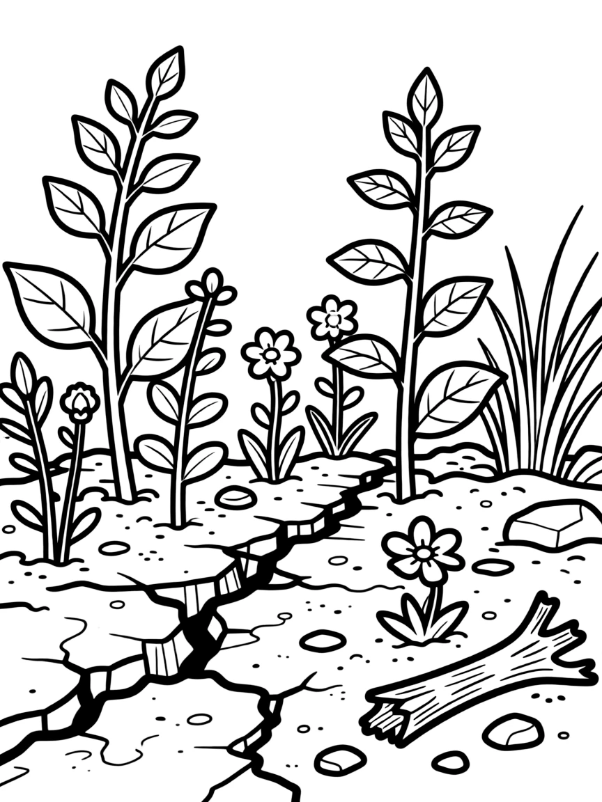 A close-up of how plants reclaim disturbed areas