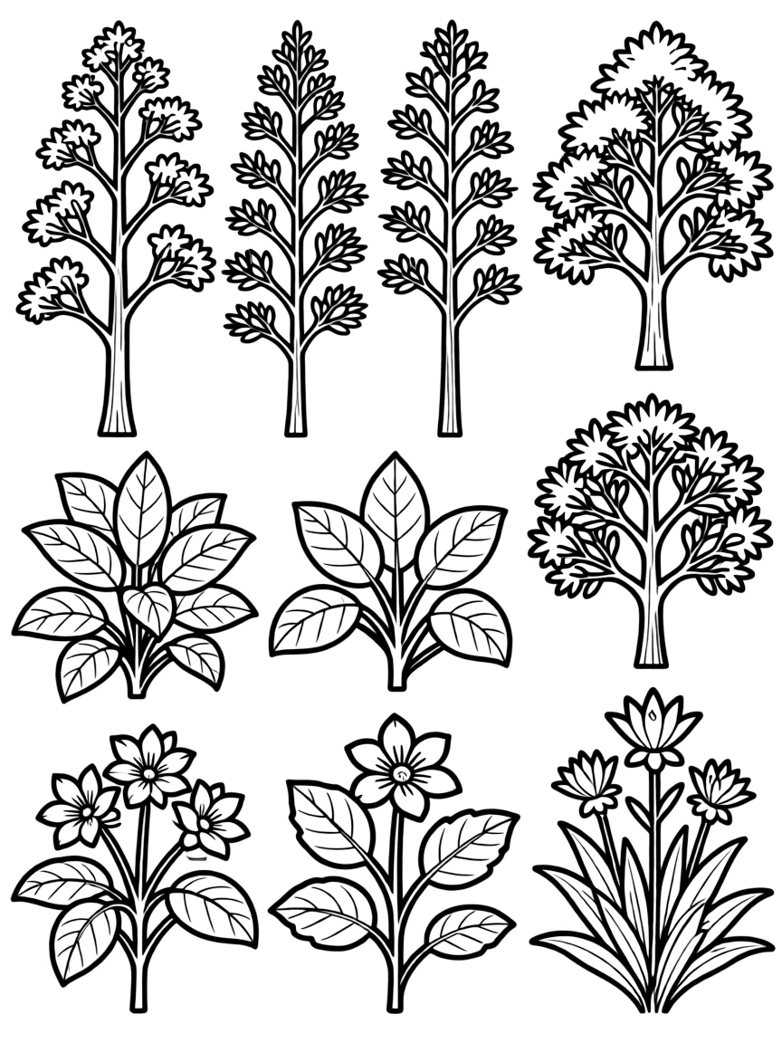 Plants arranged to showcase their architectural forms