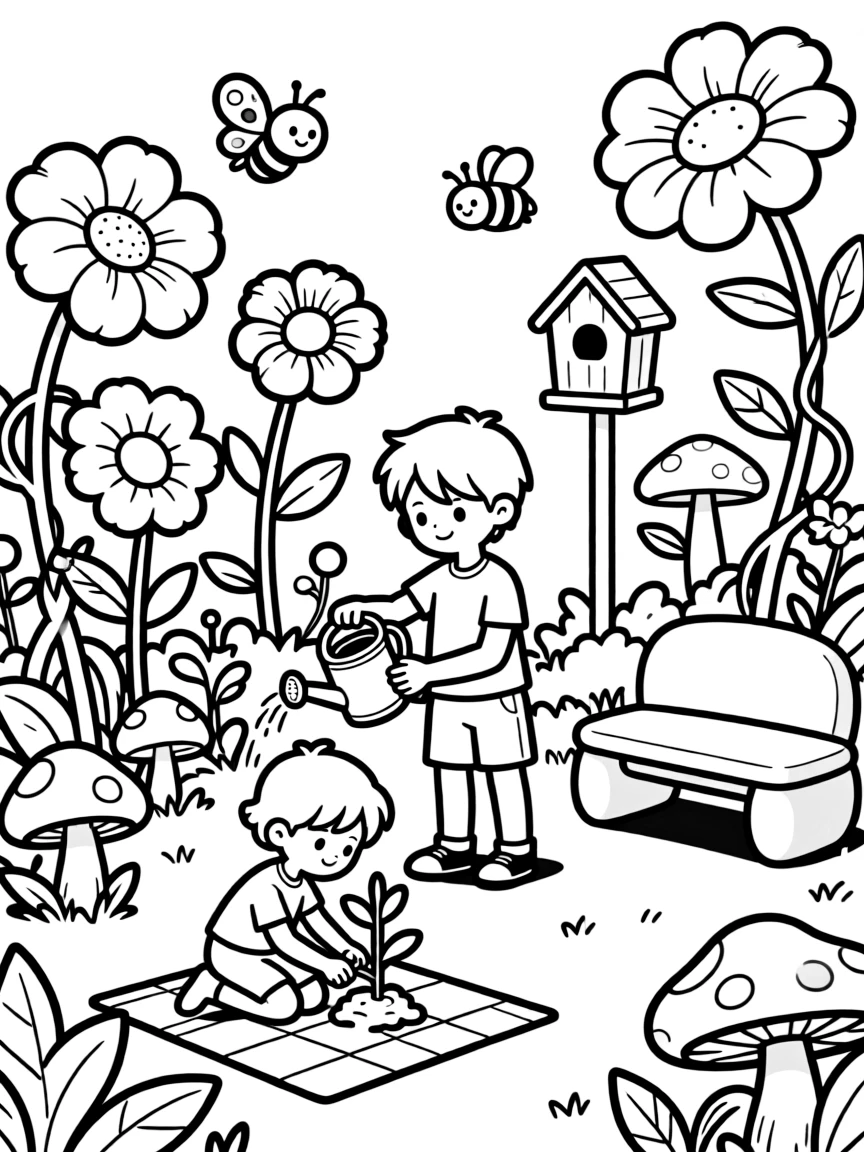 A garden designed by children's imaginations