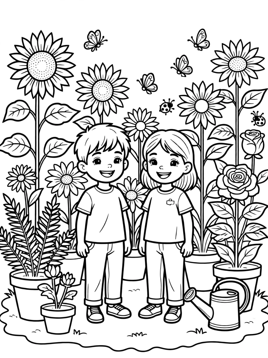 A celebration of botanical diversity in a garden setting