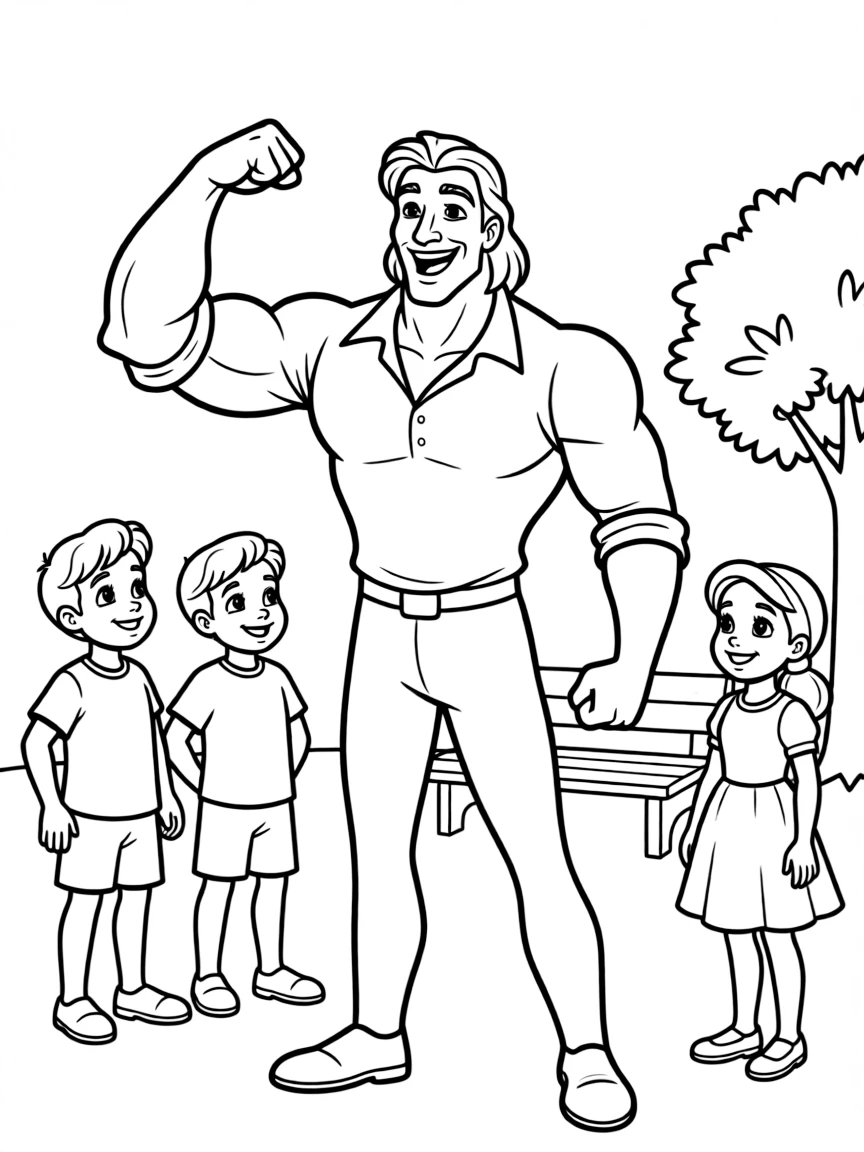 Gaston from Beauty and the Beast flexing for admirers