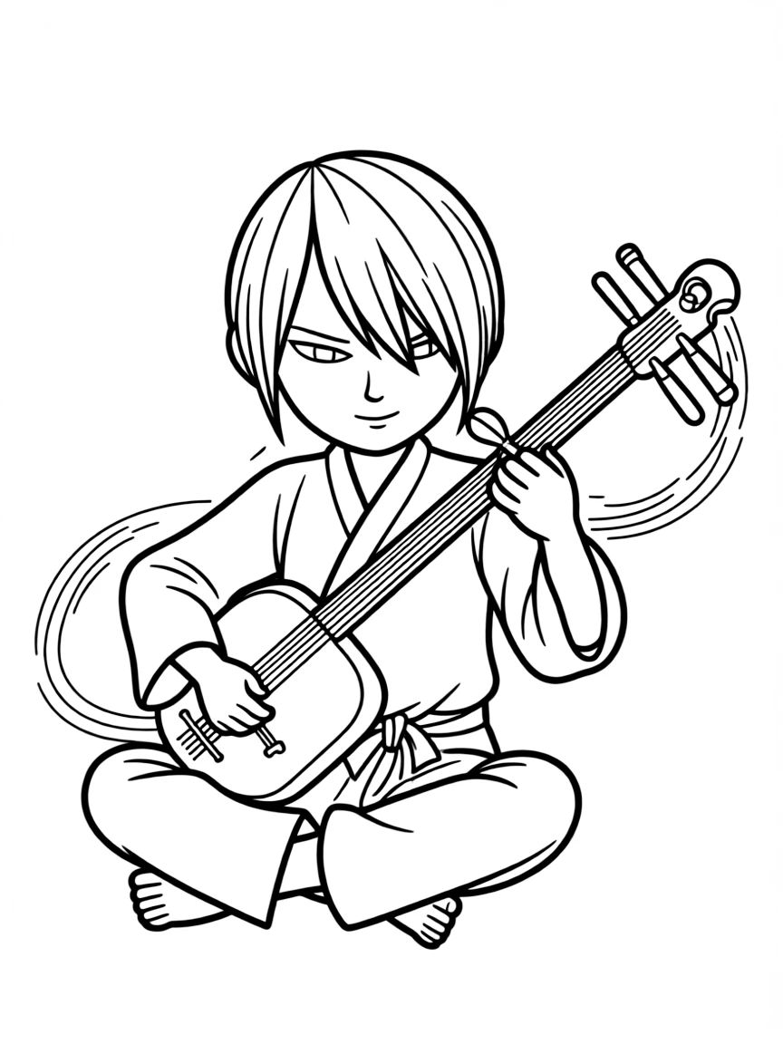 Kubo from Kubo and the Two Strings playing his magical shamisen