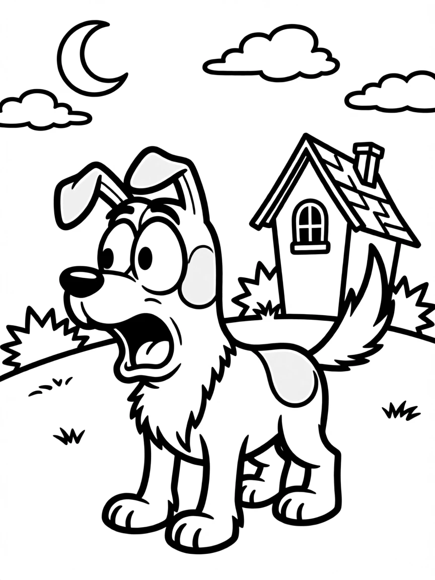 Courage the Cowardly Dog screaming at something scary