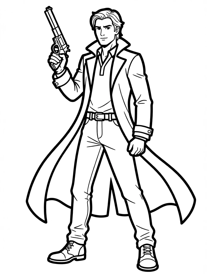 Captain Malcolm Reynolds from Firefly with his pistol drawn