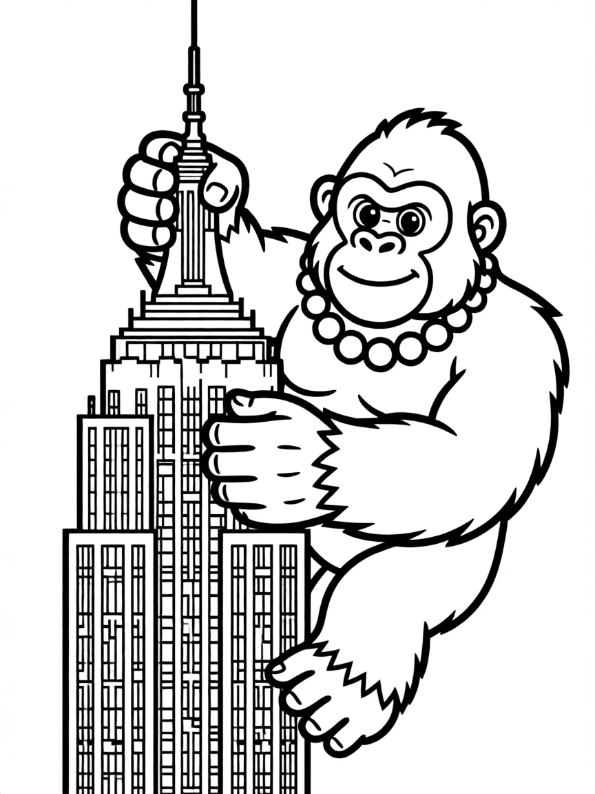 King Kong climbing the Empire State Building