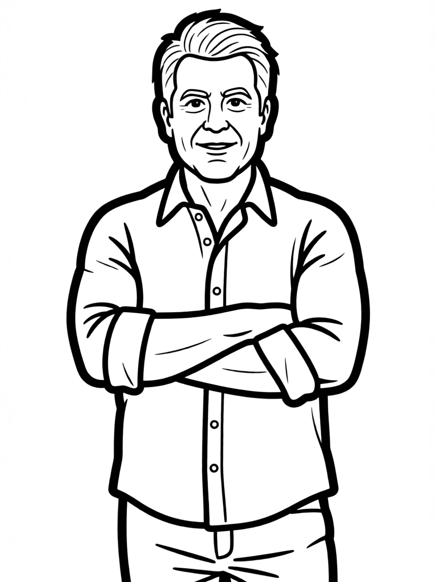 Simon Cowell with arms crossed and judging expression