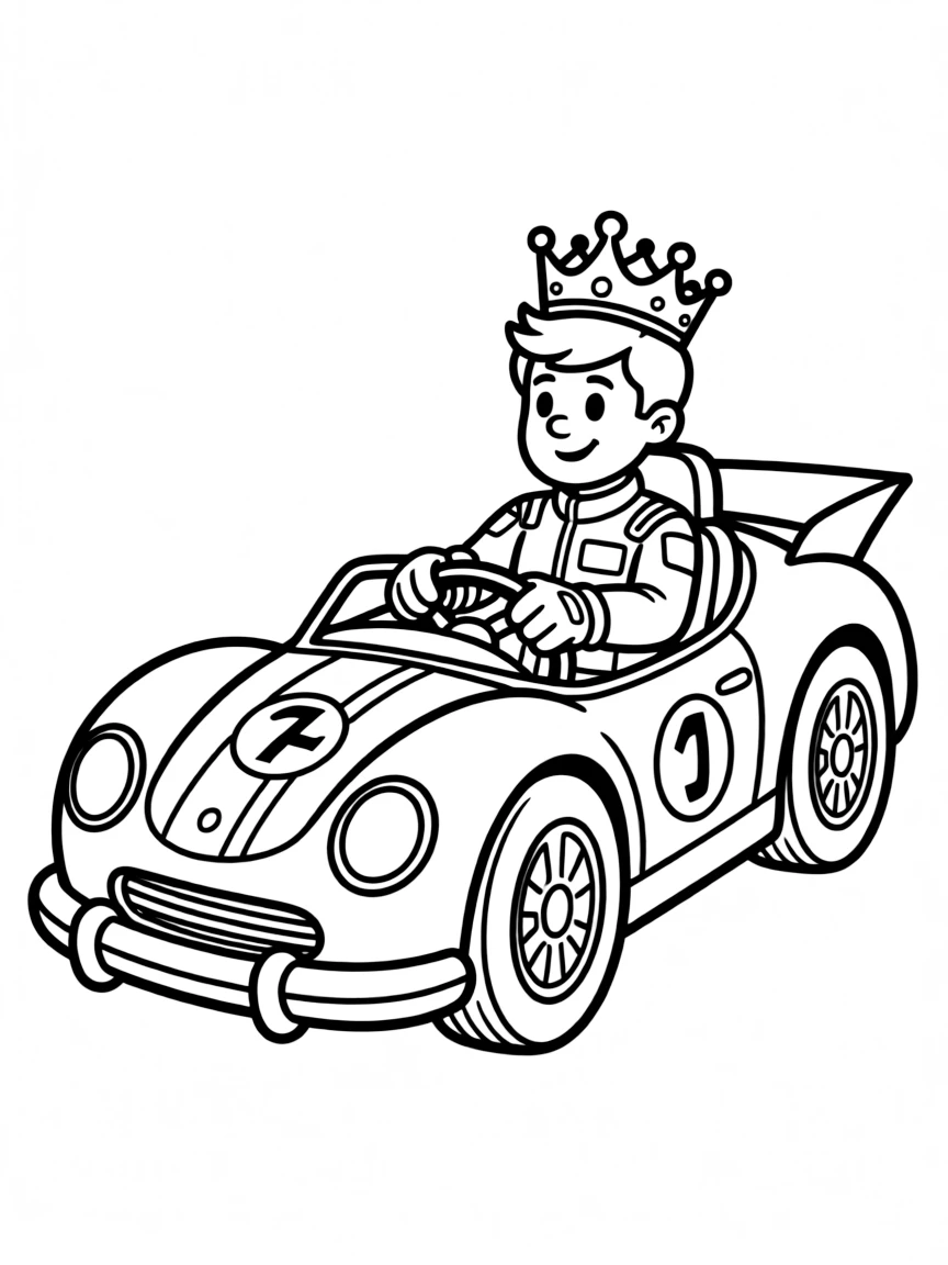 King Candy/Turbo from Wreck-It Ralph in his racing car
