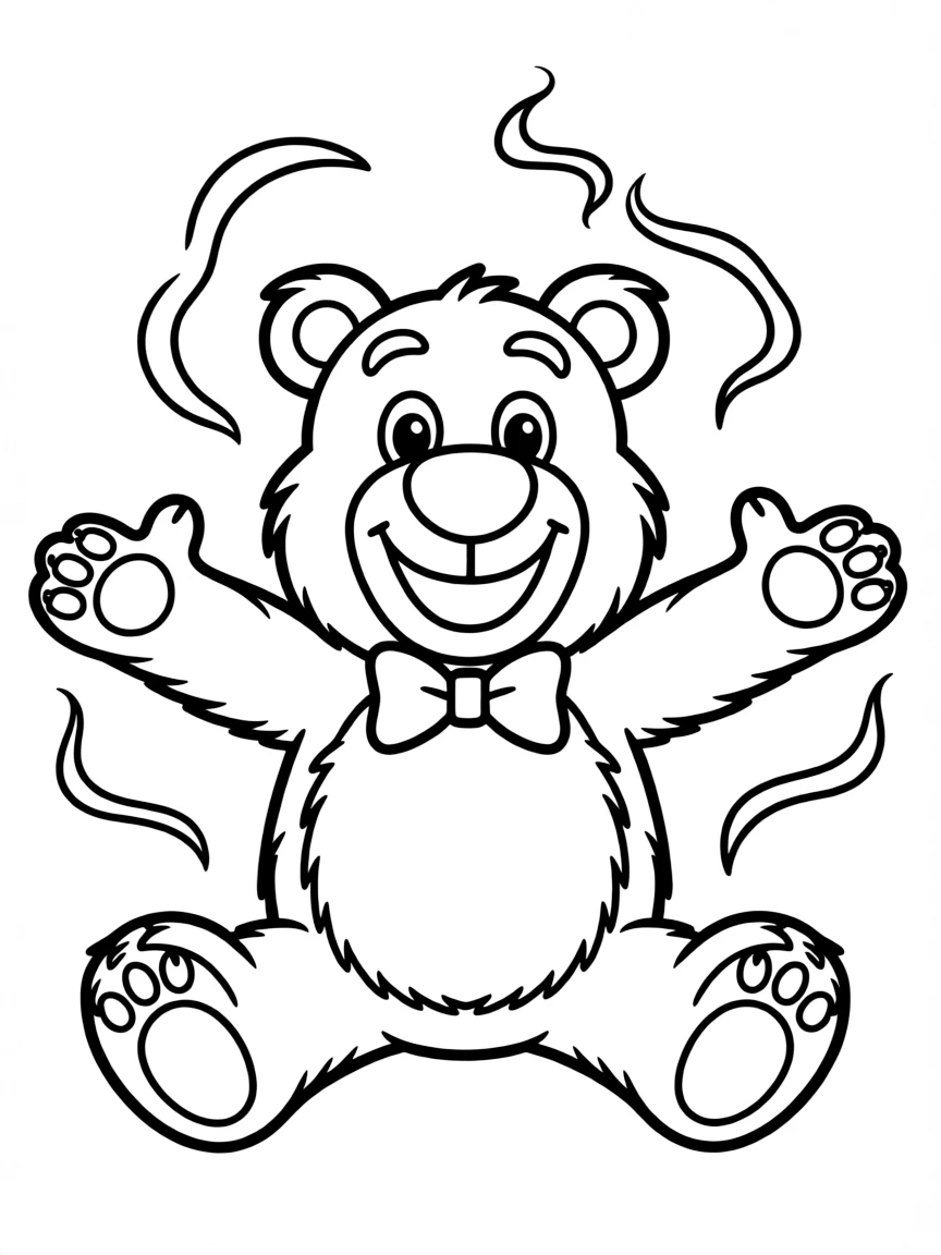 Lotso the bear from Toy Story 3 with strawberry smell lines