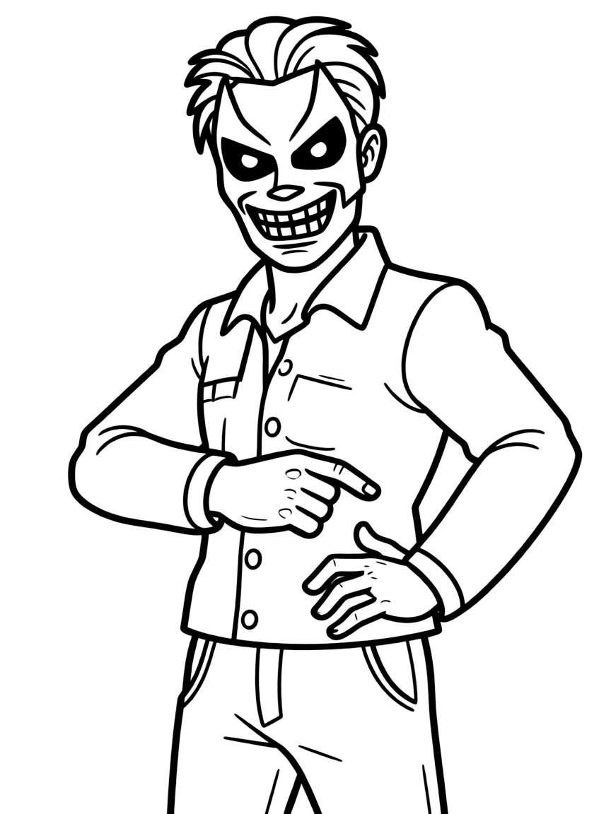 Handsome Jack from Borderlands with his mask and maniacal grin