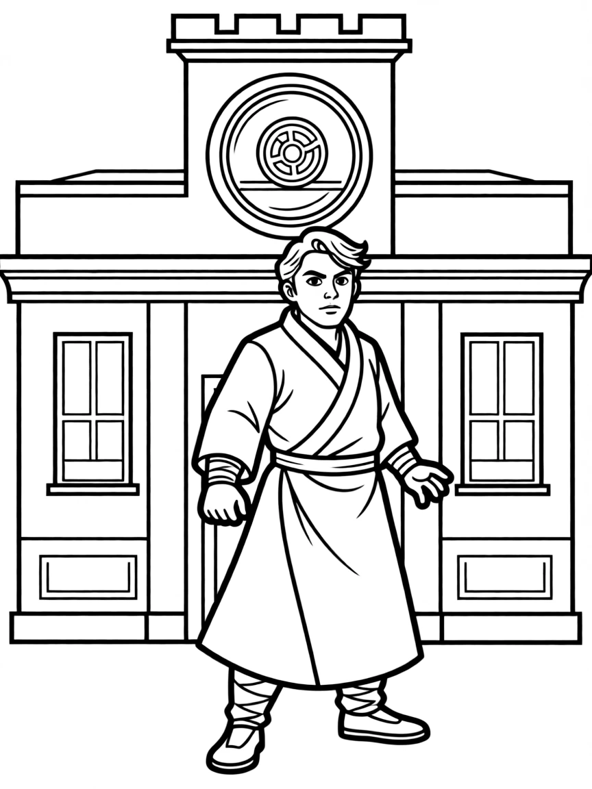 Wong from Doctor Strange protecting the Sanctum Sanctorum