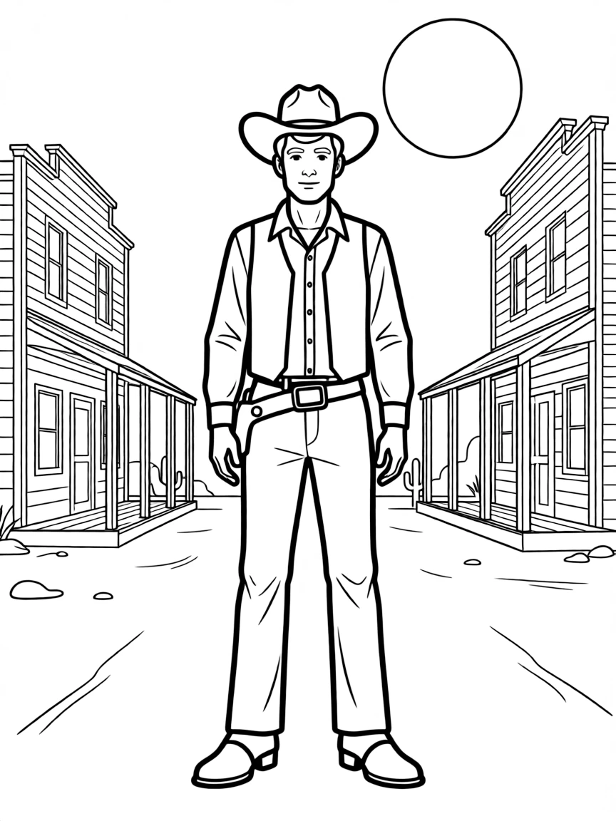Marshal Matt Dillon from Gunsmoke at high noon