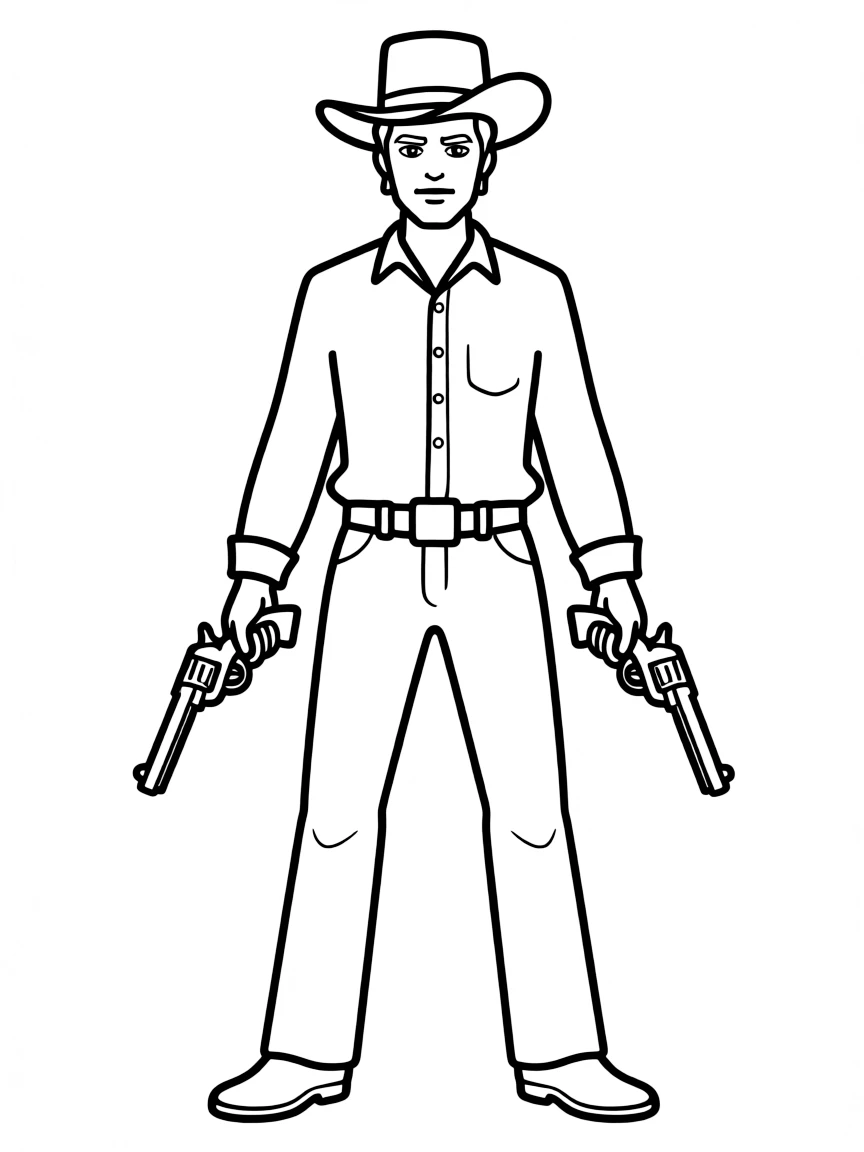 Django from Django Unchained with his guns drawn
