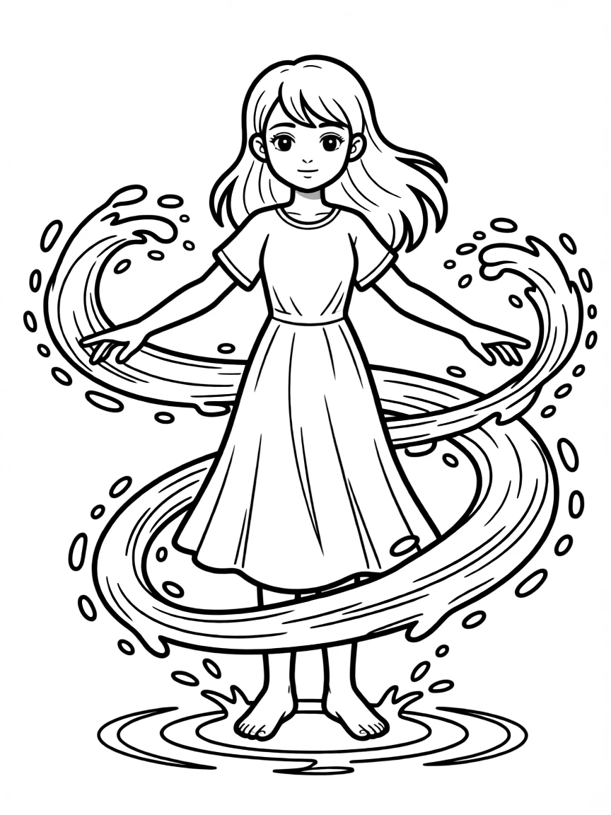 Lapis Lazuli controlling water with her hydrokinesis