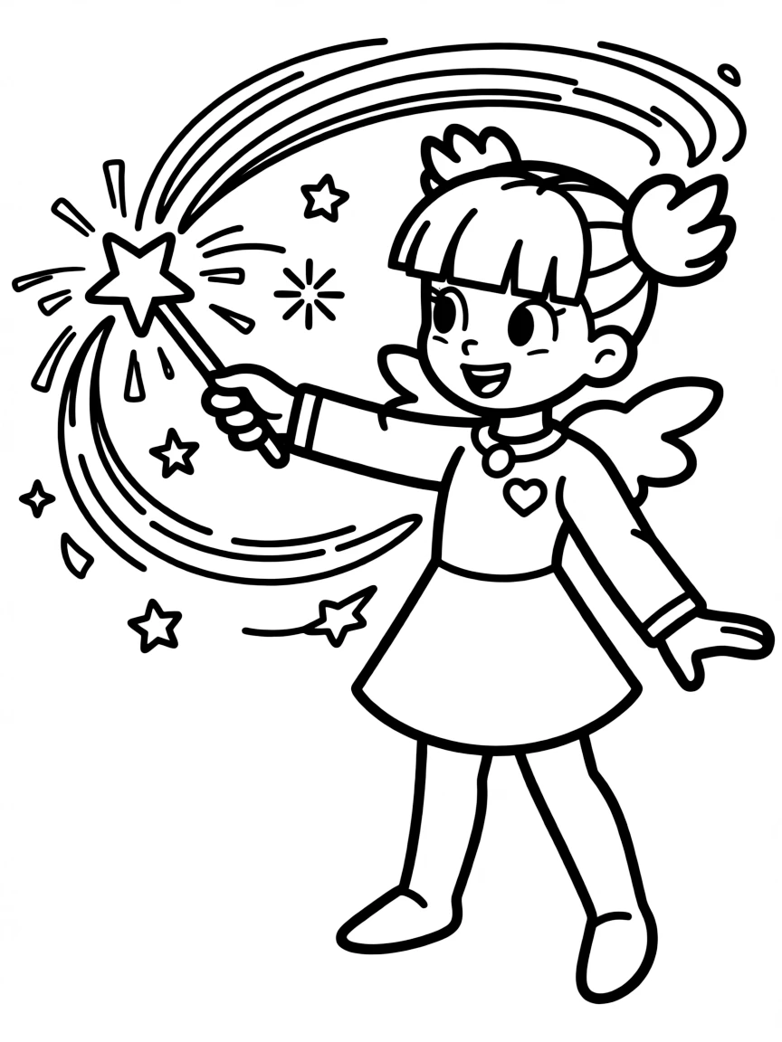 Star Butterfly casting a spell with her wand