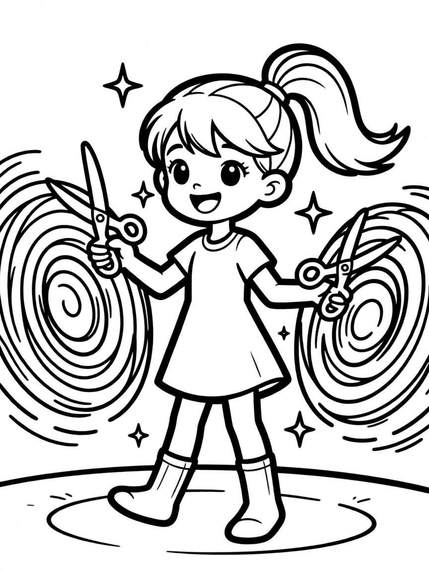 Hekapoo creating portals with her scissors