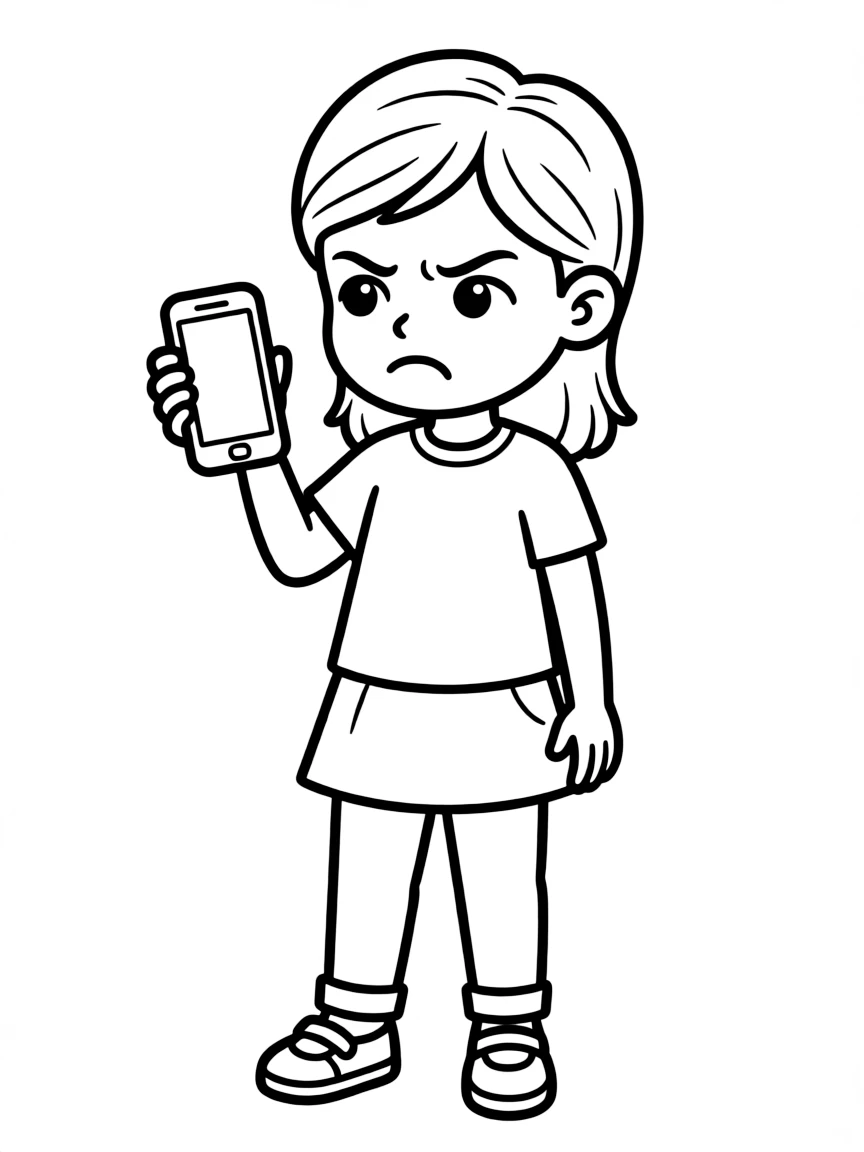Summer Smith with her phone and annoyed expression
