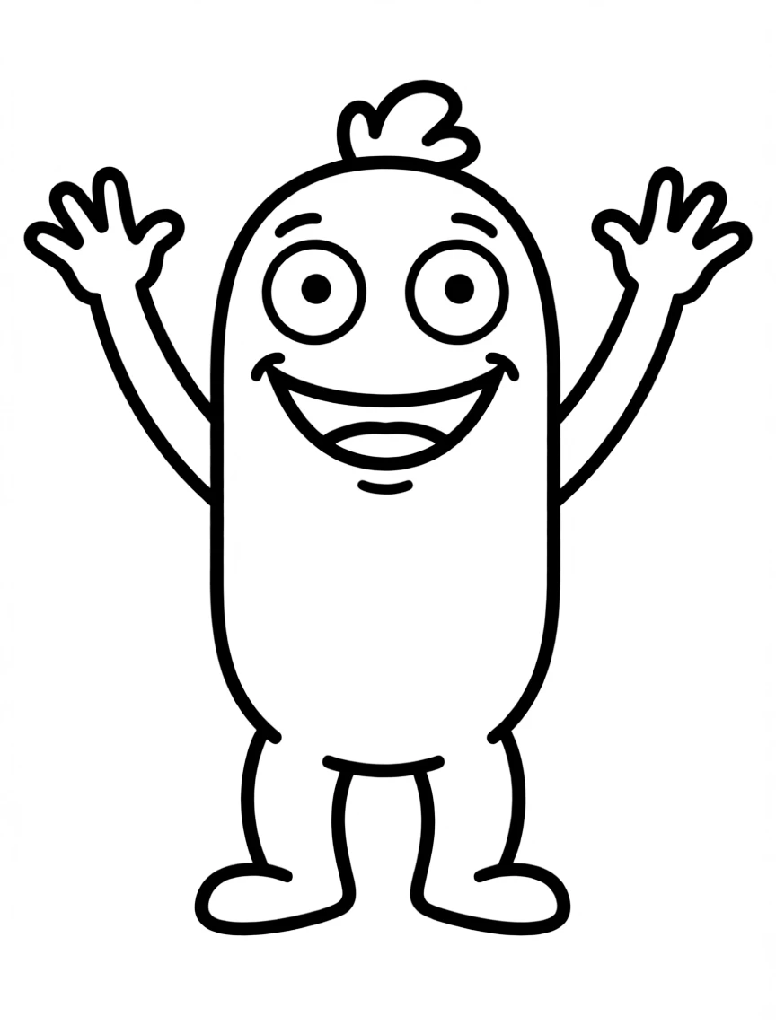 Mr. Meeseeks with "I'm Mr. Meeseeks, look at me!" pose