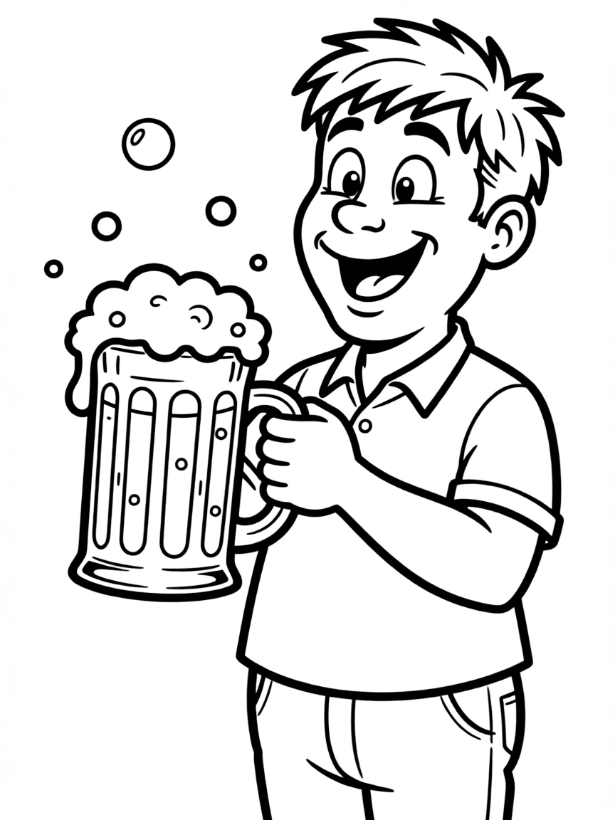 Barney Gumble with his beer and hiccups