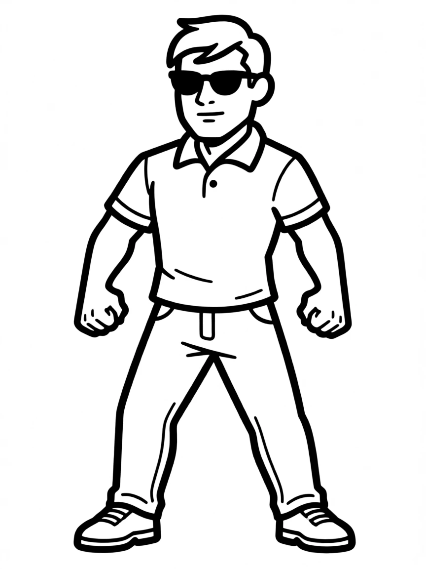 PC Principal with his sunglasses and aggressive stance