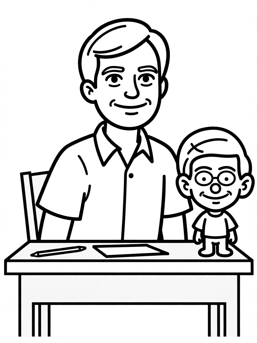 Dwight Schrute at his desk with bobblehead and mustard shirt