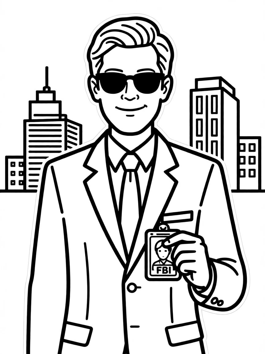 Andy Dwyer as Bert Macklin, FBI with sunglasses