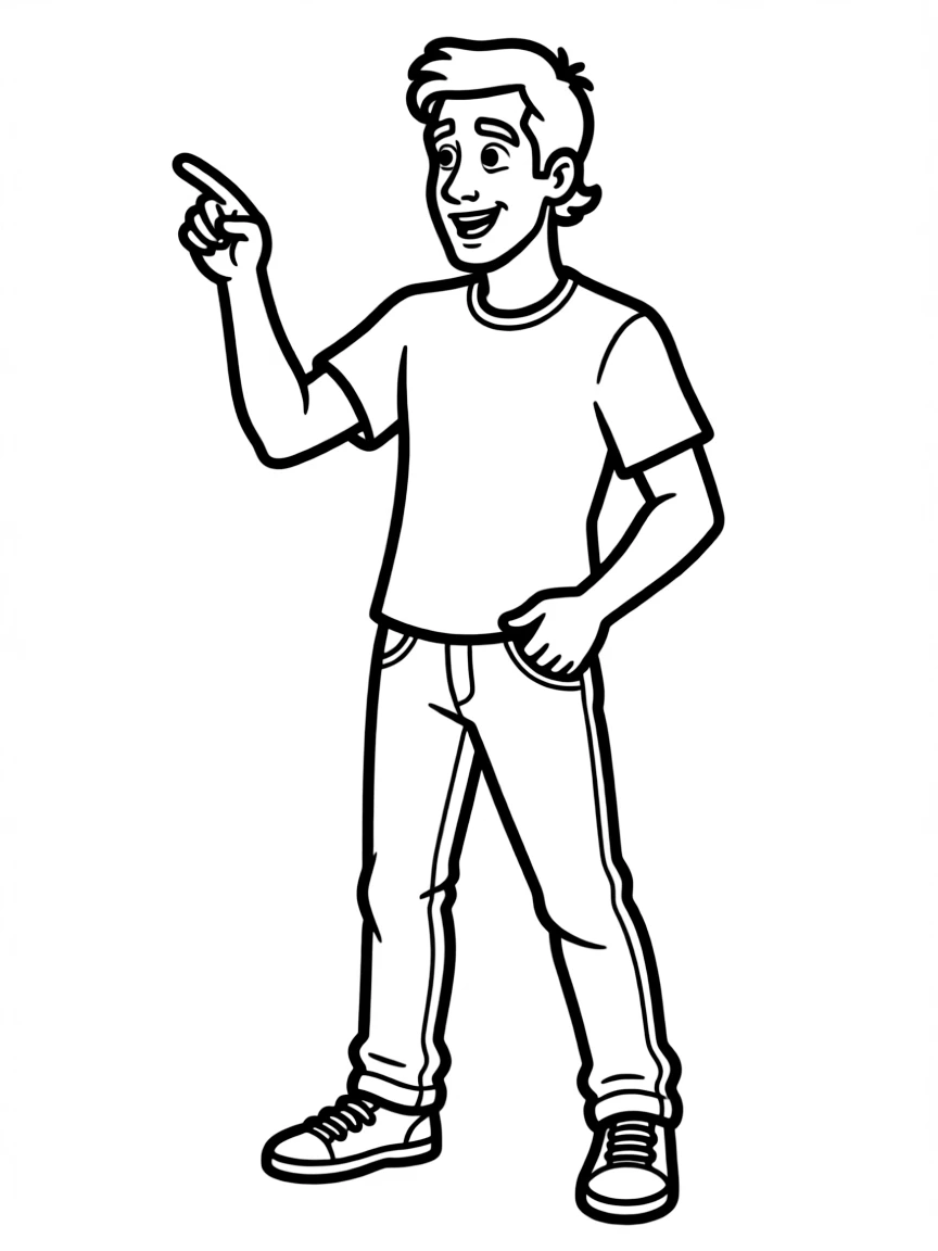Abed Nadir doing a movie reference pose