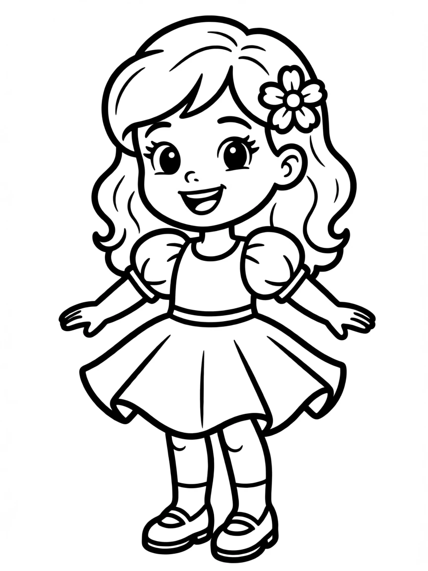 Gloria with her colorful outfit and accent