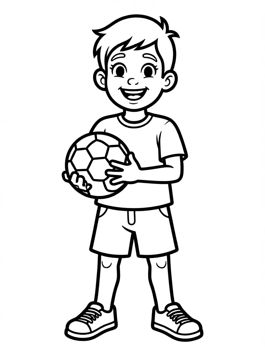 Sam Obisanya with his bright smile and football