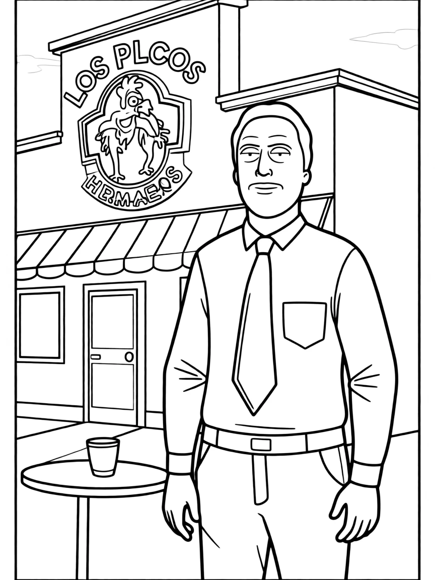Gus Fring with his calm exterior at Los Pollos Hermanos