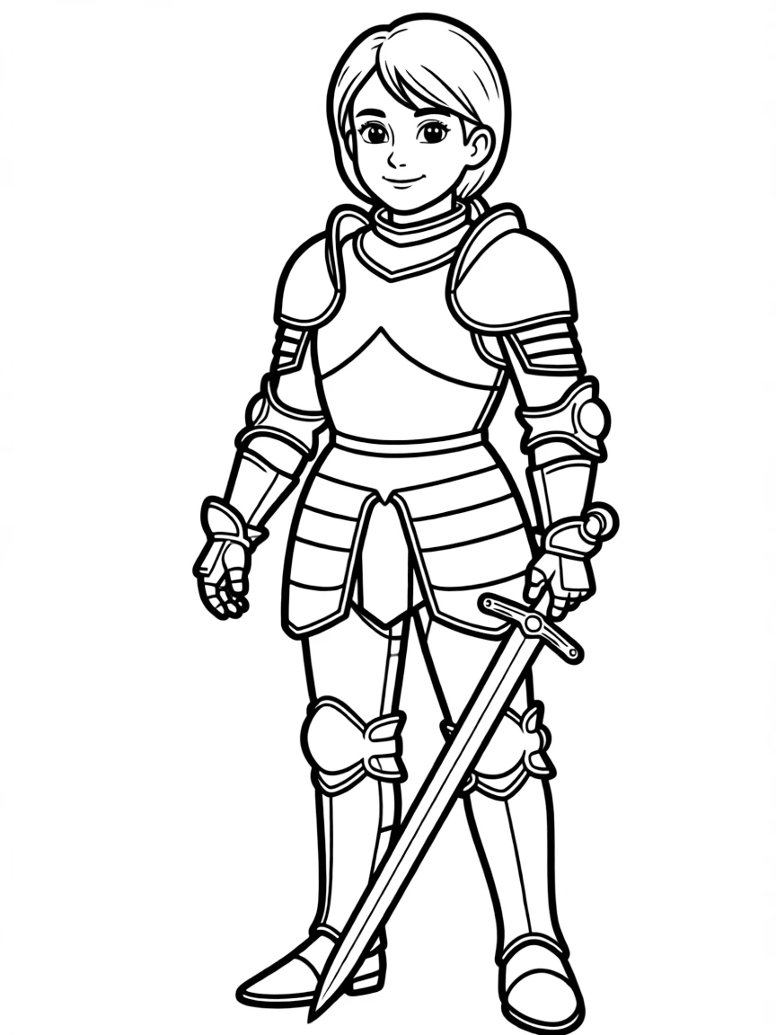 Brienne of Tarth in her armor with Oathkeeper