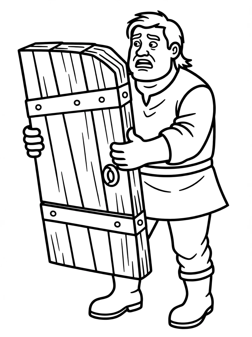 Hodor holding the door with desperate expression