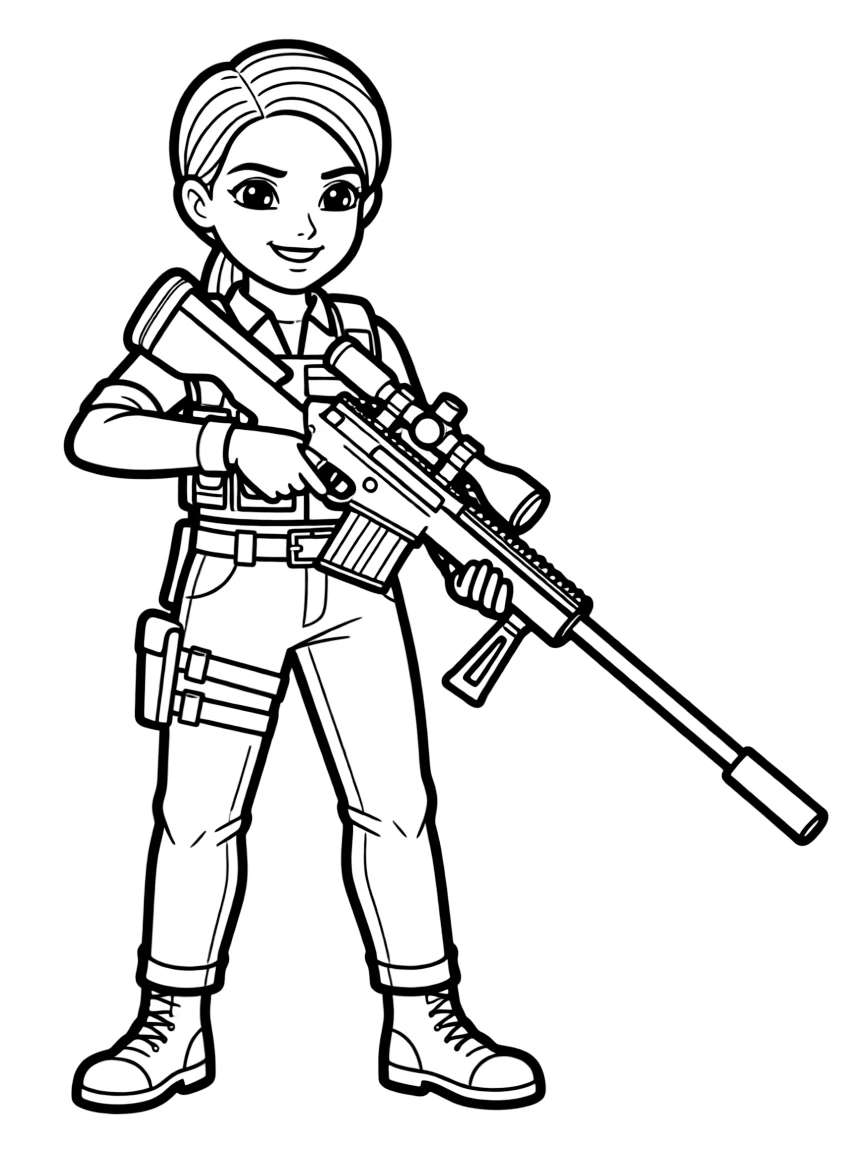 Fennec Shand with her sniper rifle at the ready