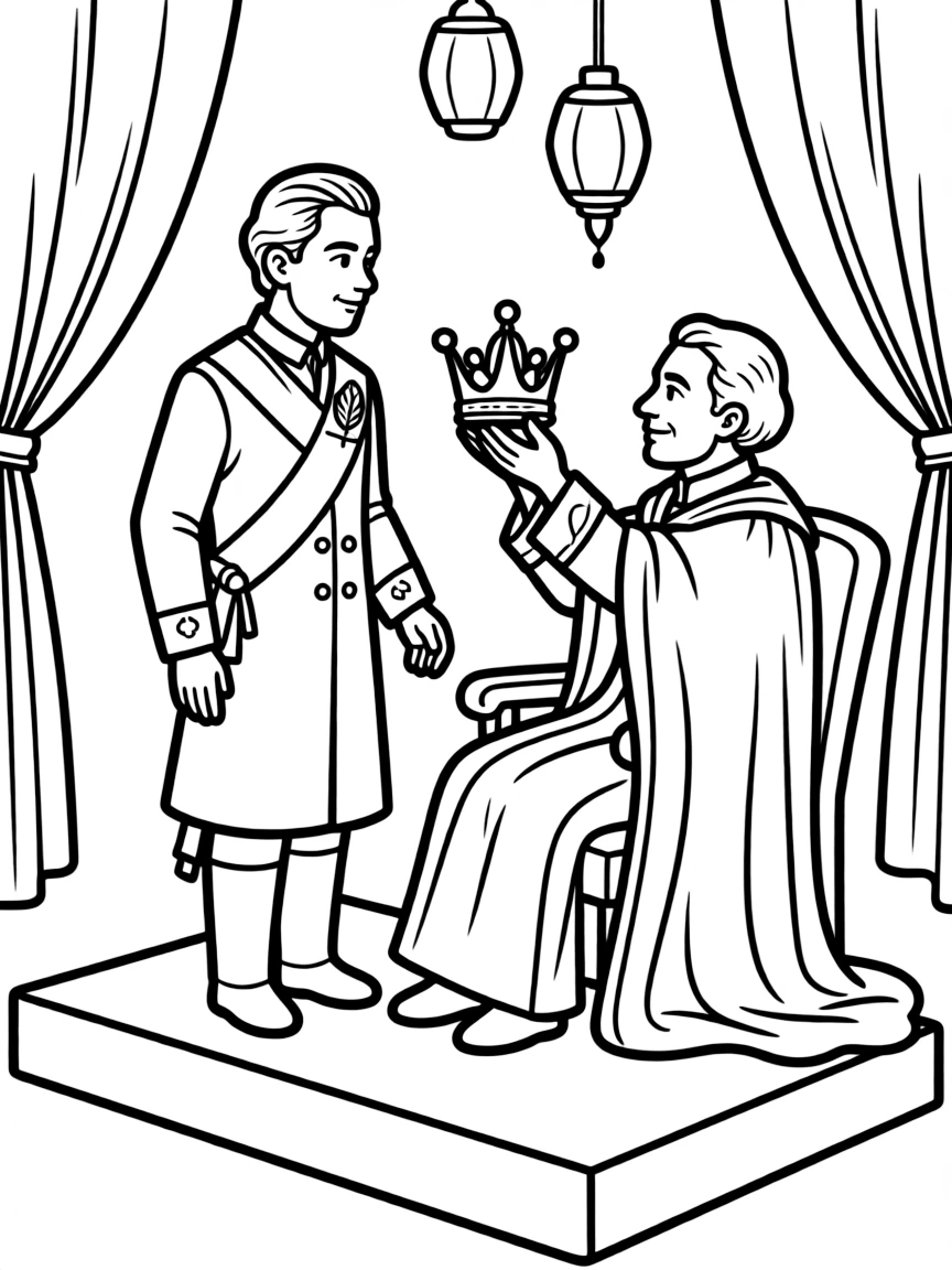 Prince Charles in his investiture as Prince of Wales