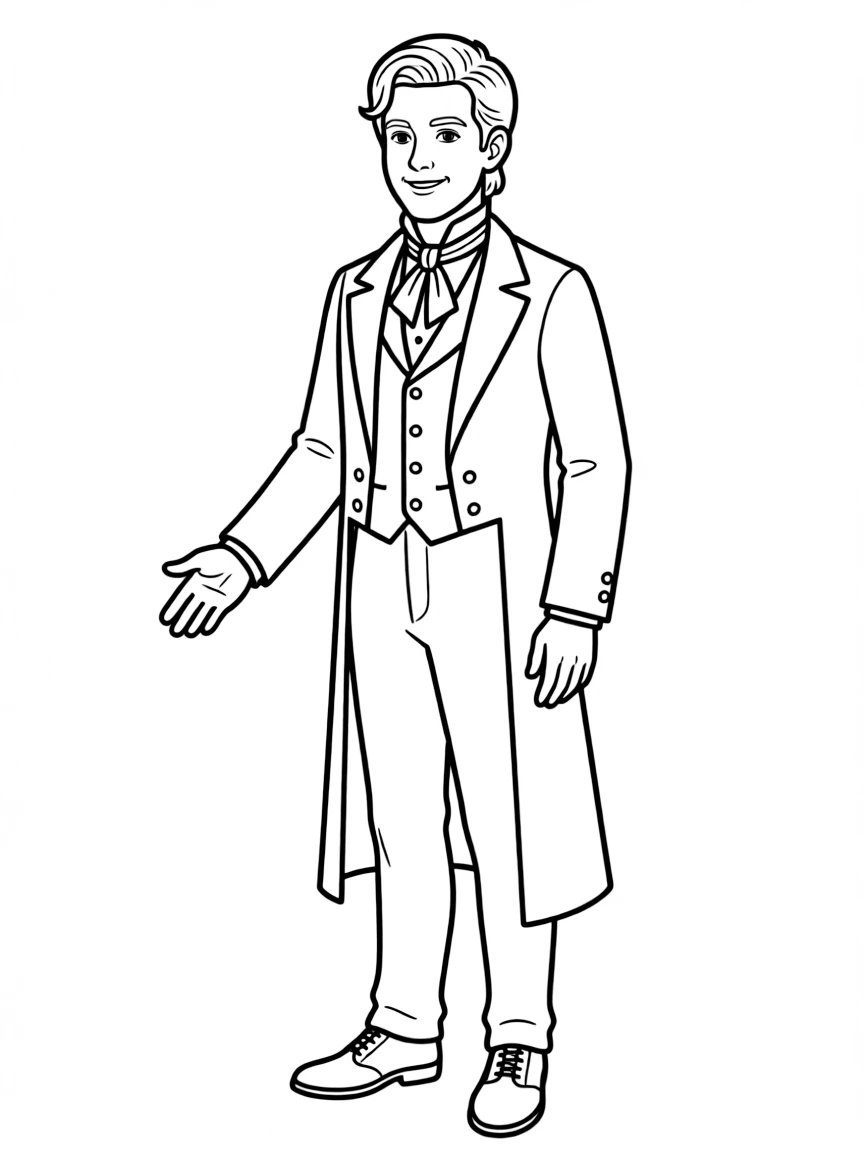 Anthony Bridgerton with his sideburns and gentleman's attire