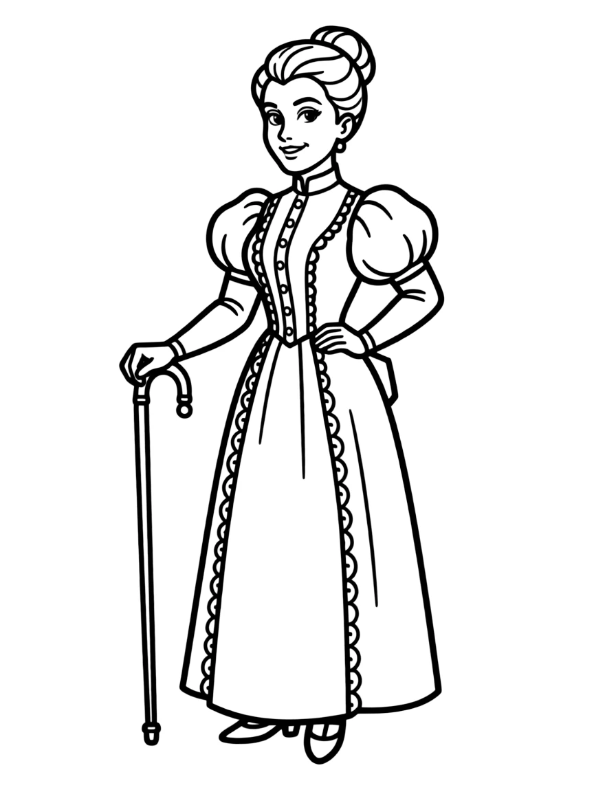 Lady Danbury with her cane and knowing expression