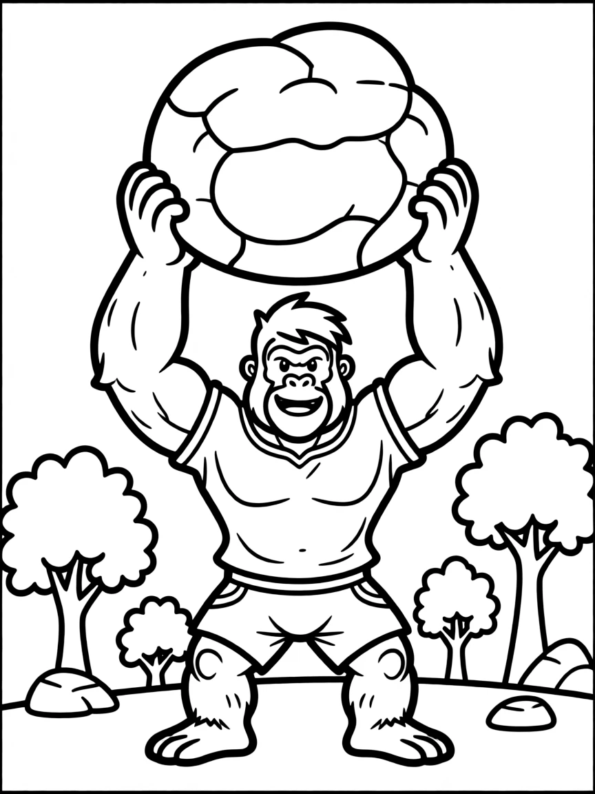 Luther with his super strength and gorilla-like body