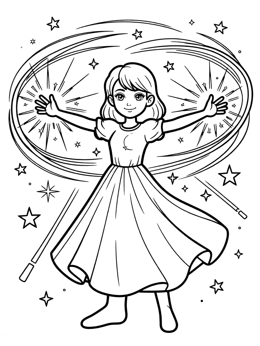 Starlight with her light powers glowing from her hands