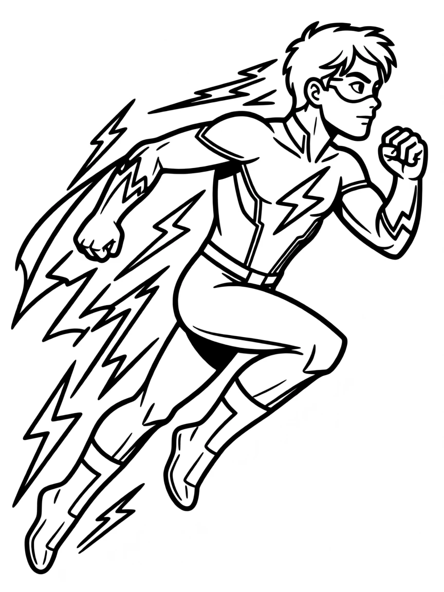 A-Train in super-speed motion with lightning effects