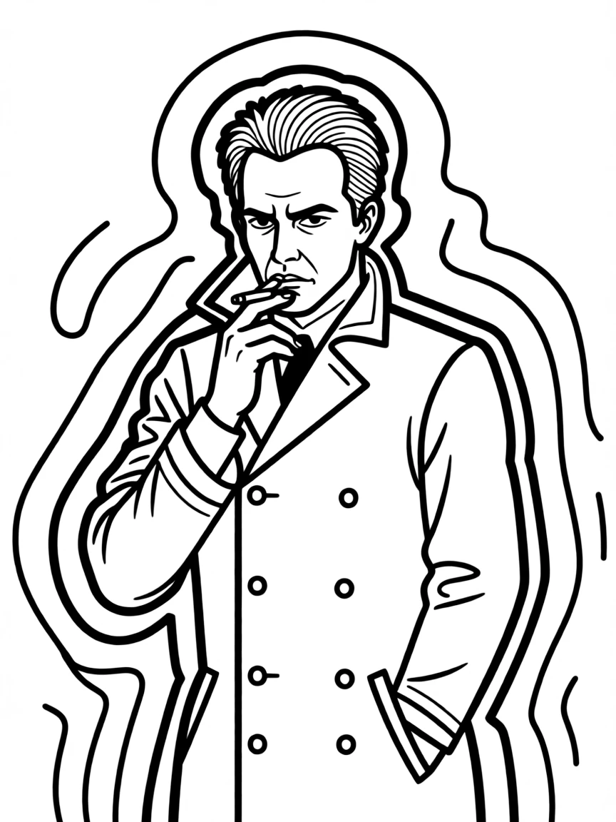 The Cigarette Smoking Man lurking in shadows