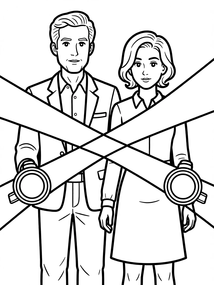 Mulder and Scully investigating with flashlights crossed