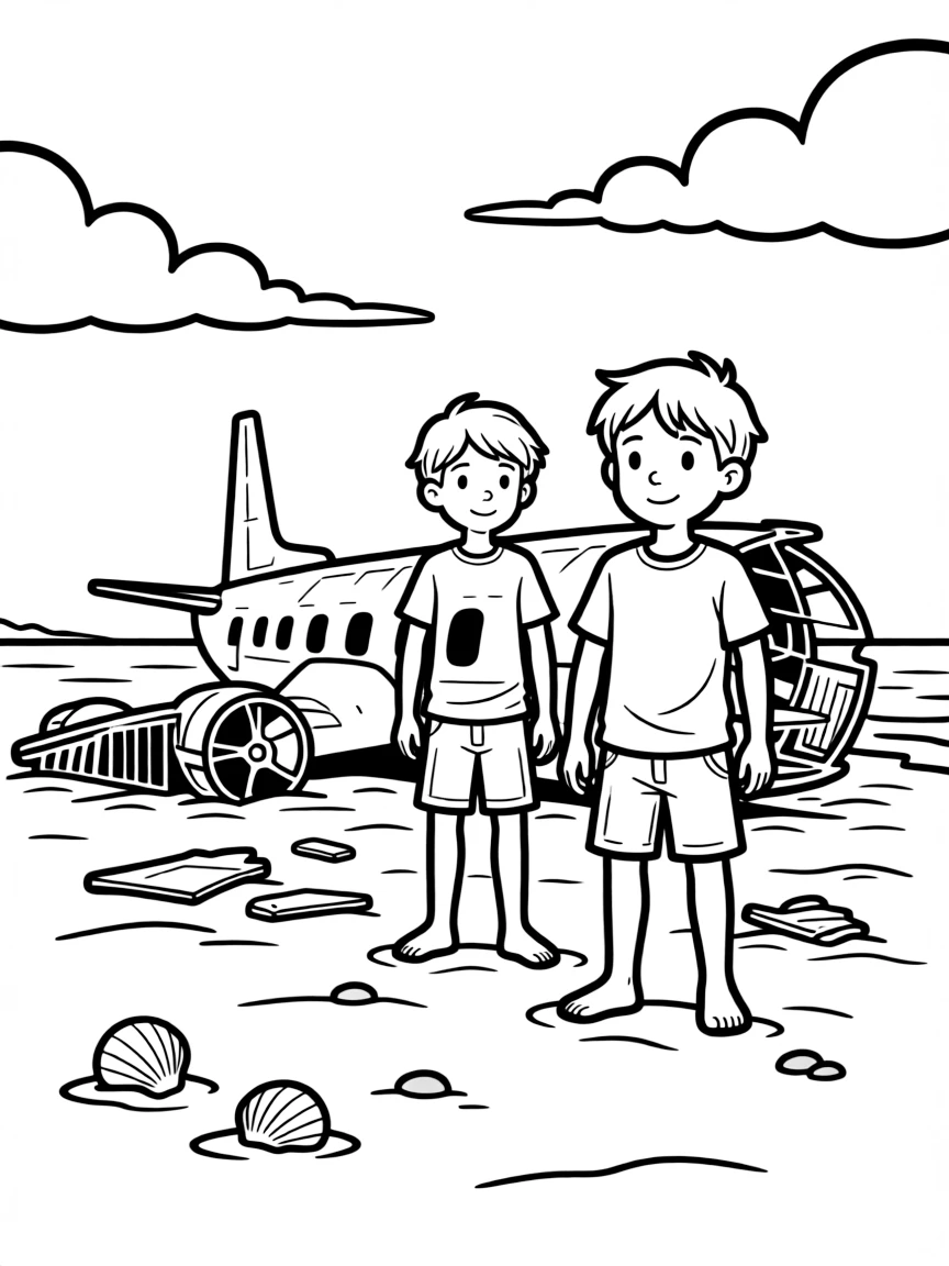 Jack Shephard on the beach with plane wreckage behind him