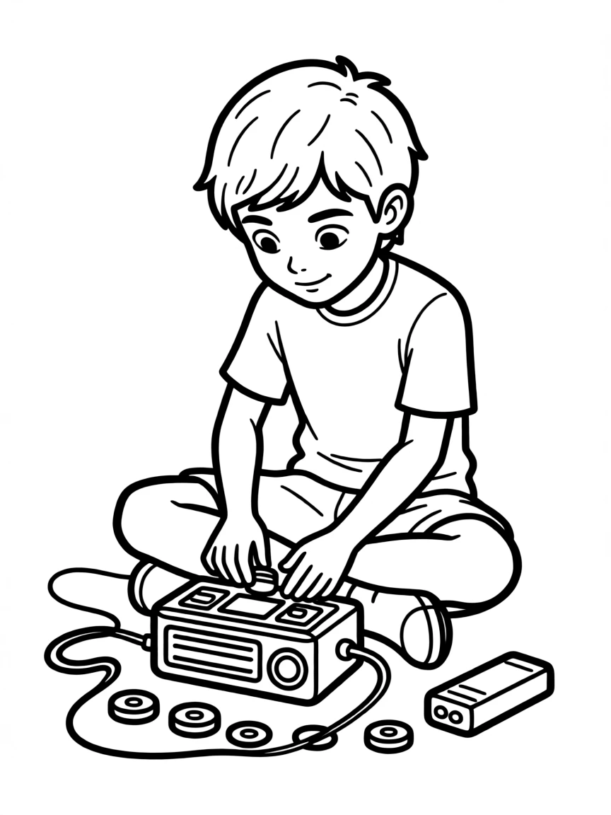 Sayid using his military skills to create a radio