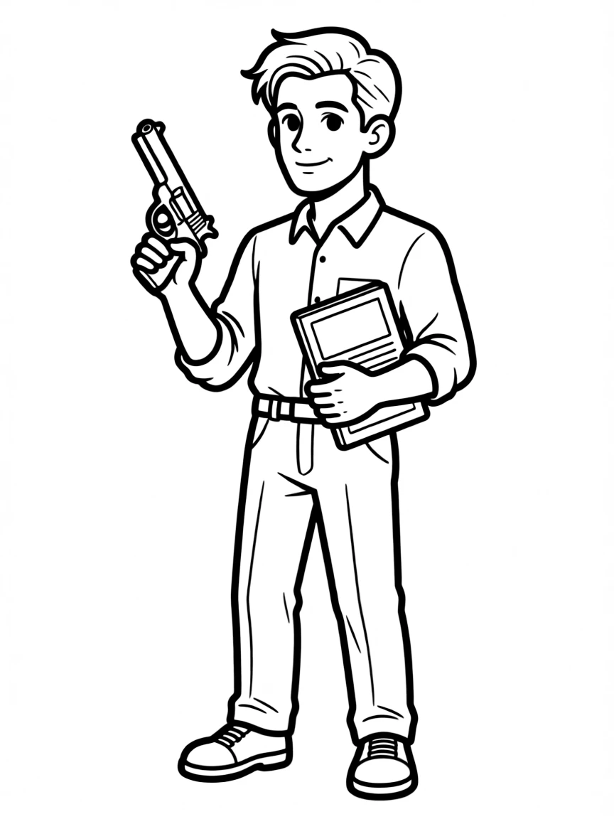John Watson with his blog and gun ready