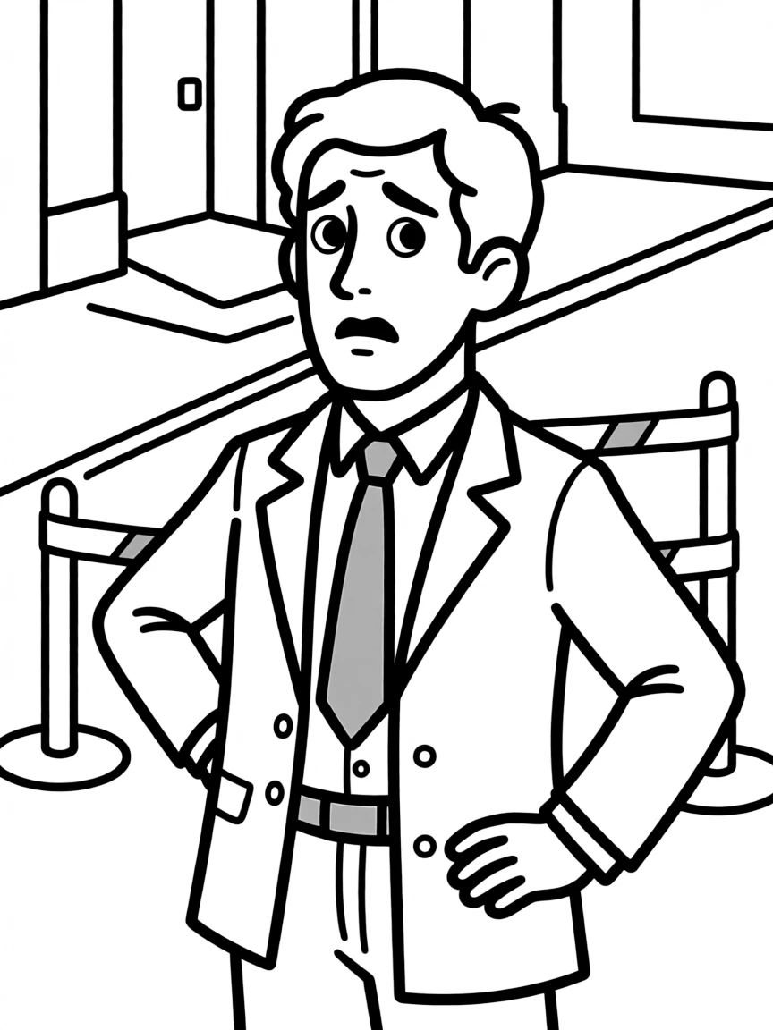 Greg Lestrade looking exasperated at a crime scene